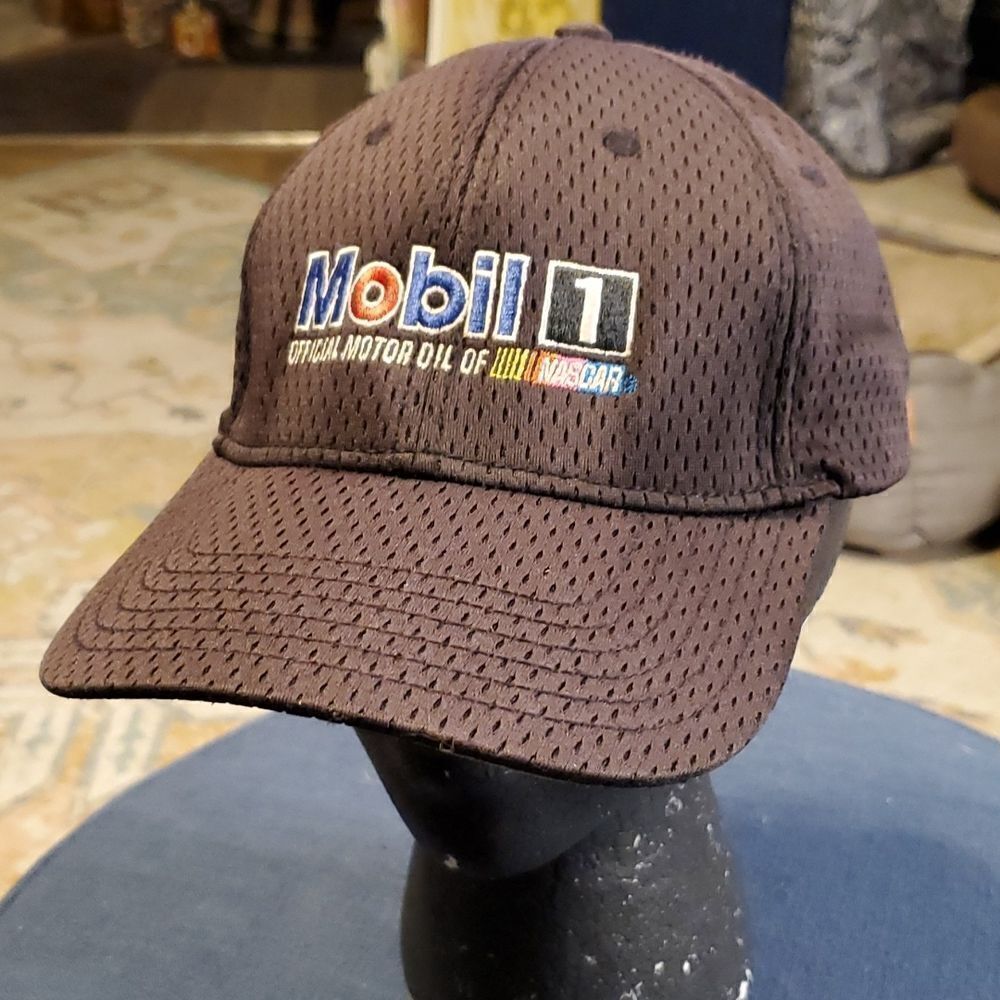 Mobil One Official Motor Oil‎ of NASCAR Strapback Hat Cap Embroidered Pegasus